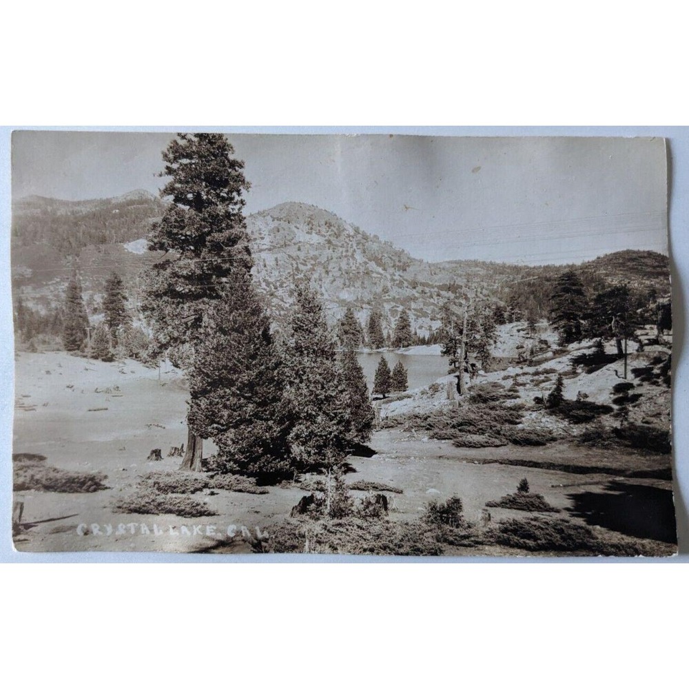 Crystal Lake Cisco Butte Cisco Grove California c1910s RPPC Real Photo Postcard